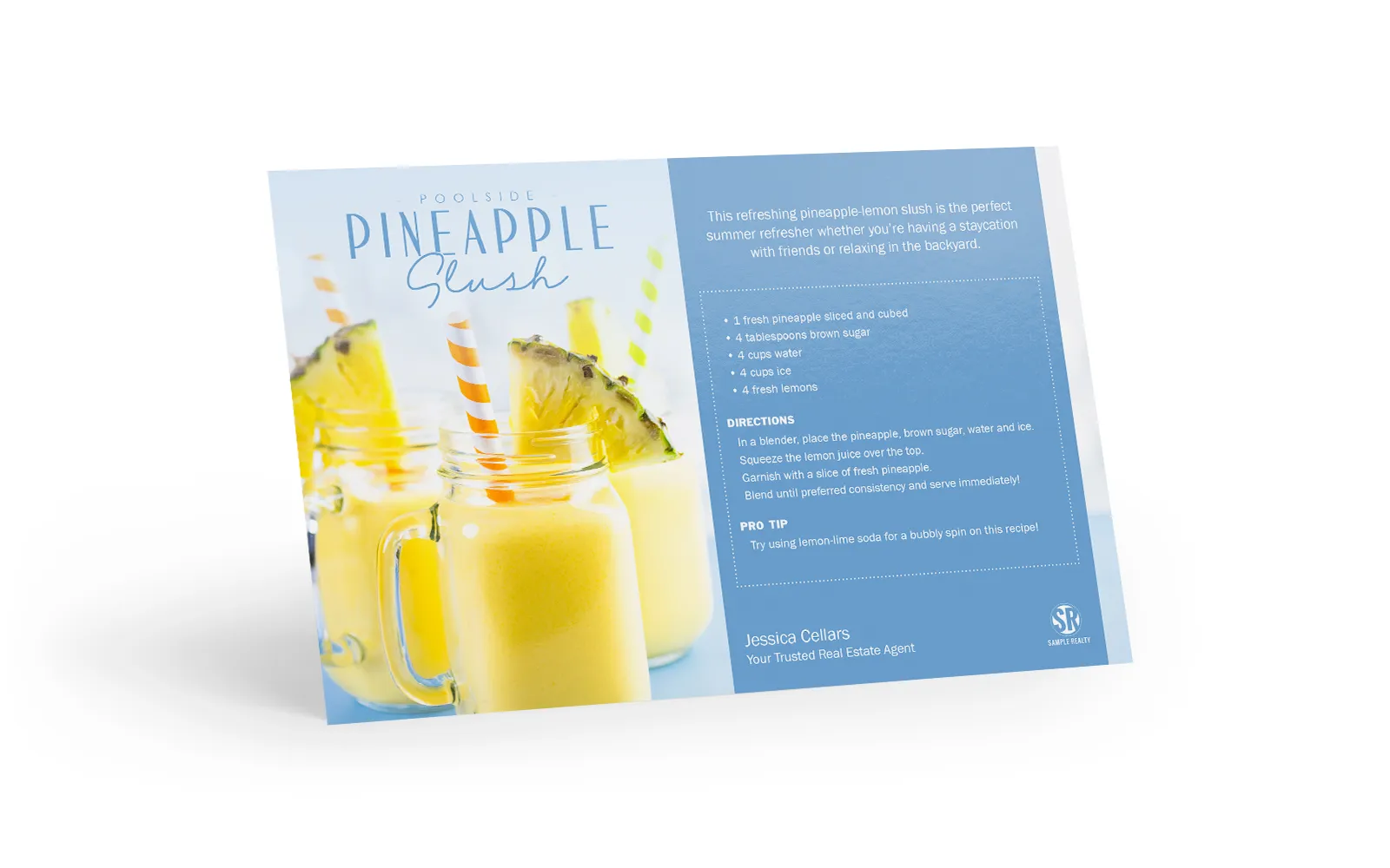 Recipe Postcard - Pineapple Slush