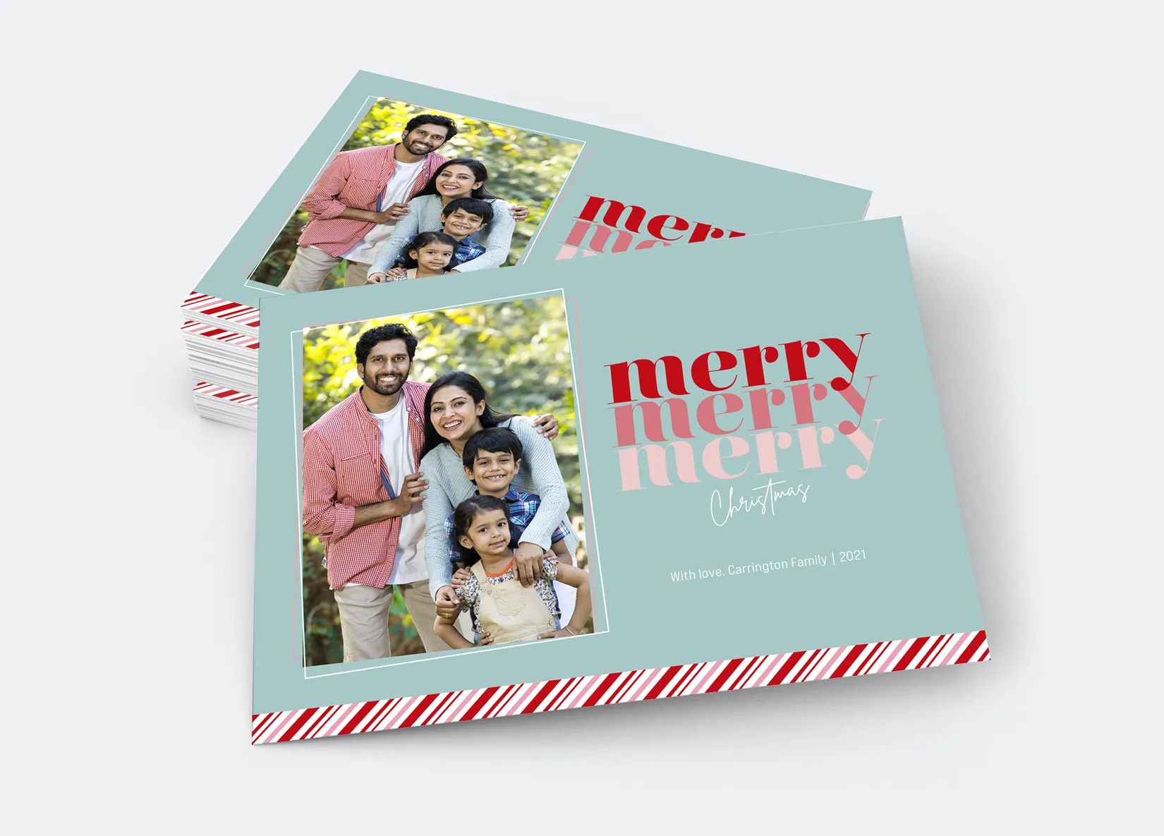 Holiday Photo Card - Merry Merry Christmas (Print Only)