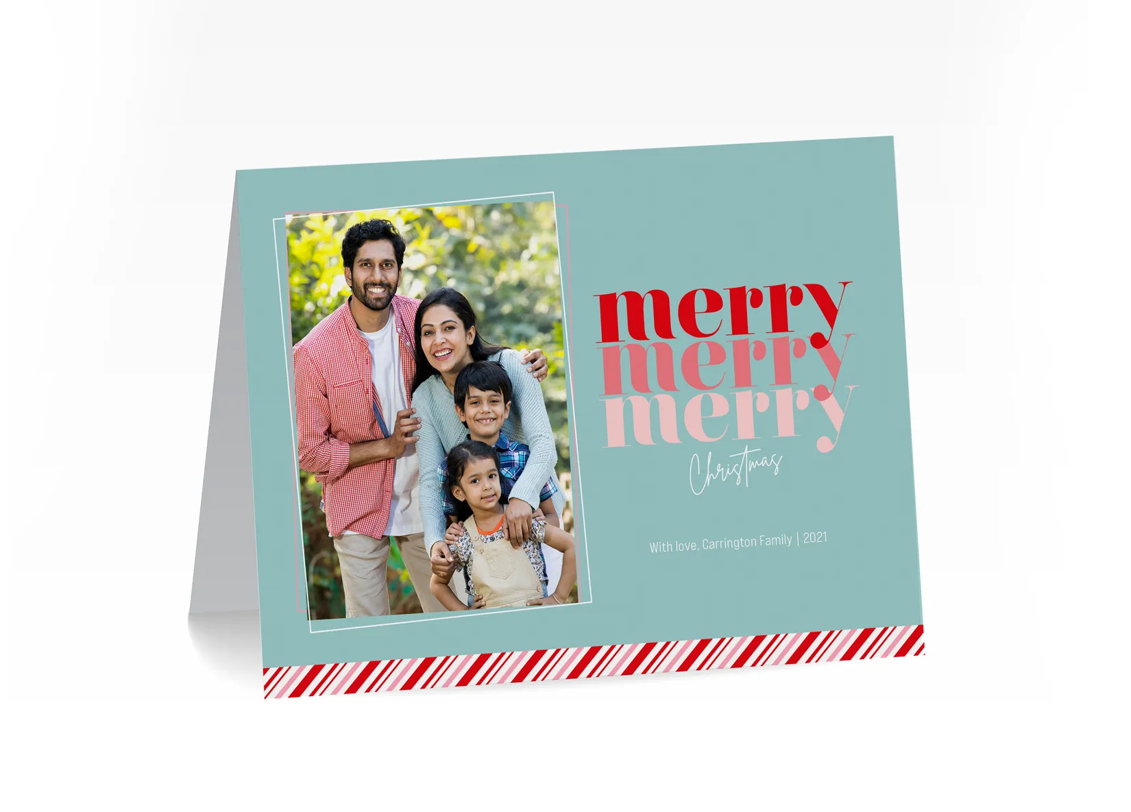 Holiday Photo Note Card - Merry Merry Christmas (Print Only)