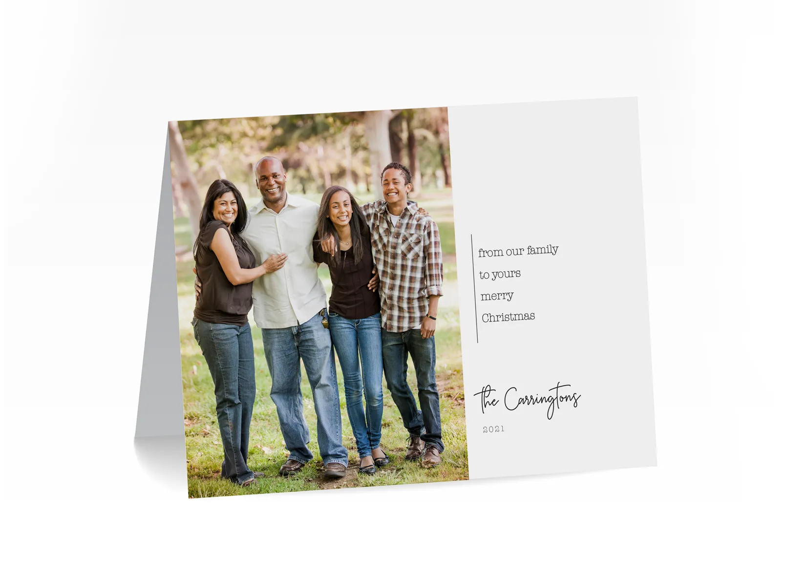 Holiday Photo Note Card - From  Our Family To Yours (Print Only)