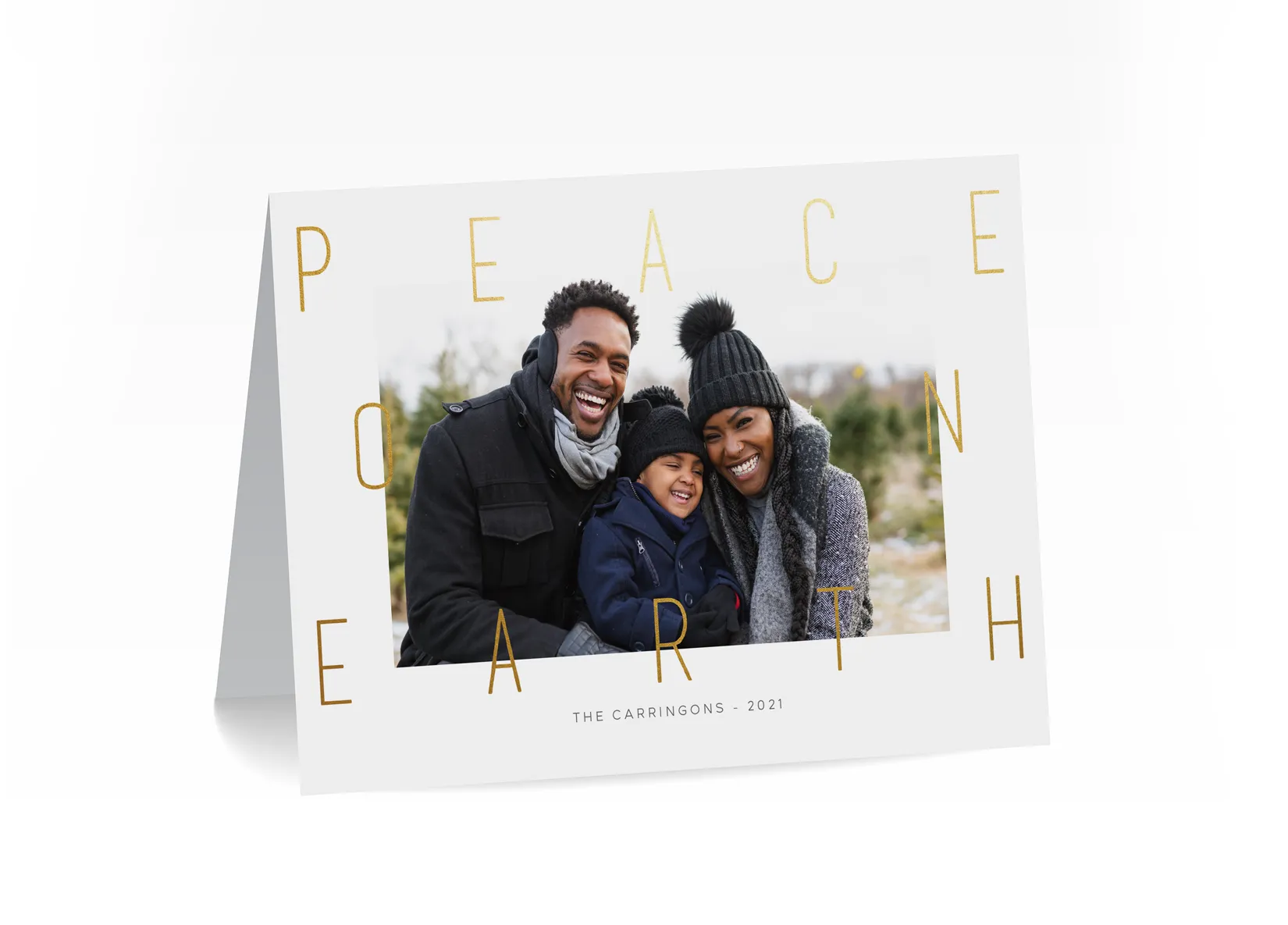 Holiday Photo Note Card - Peace On Earth (Print Only)