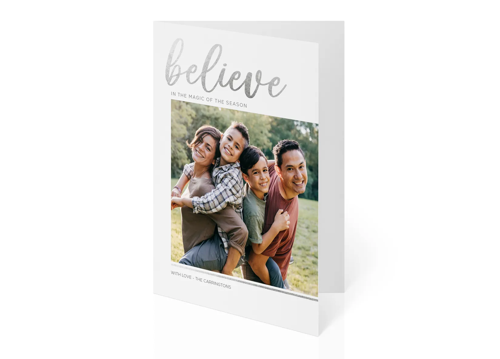 Holiday Photo Note Card - Believe (Print Only)