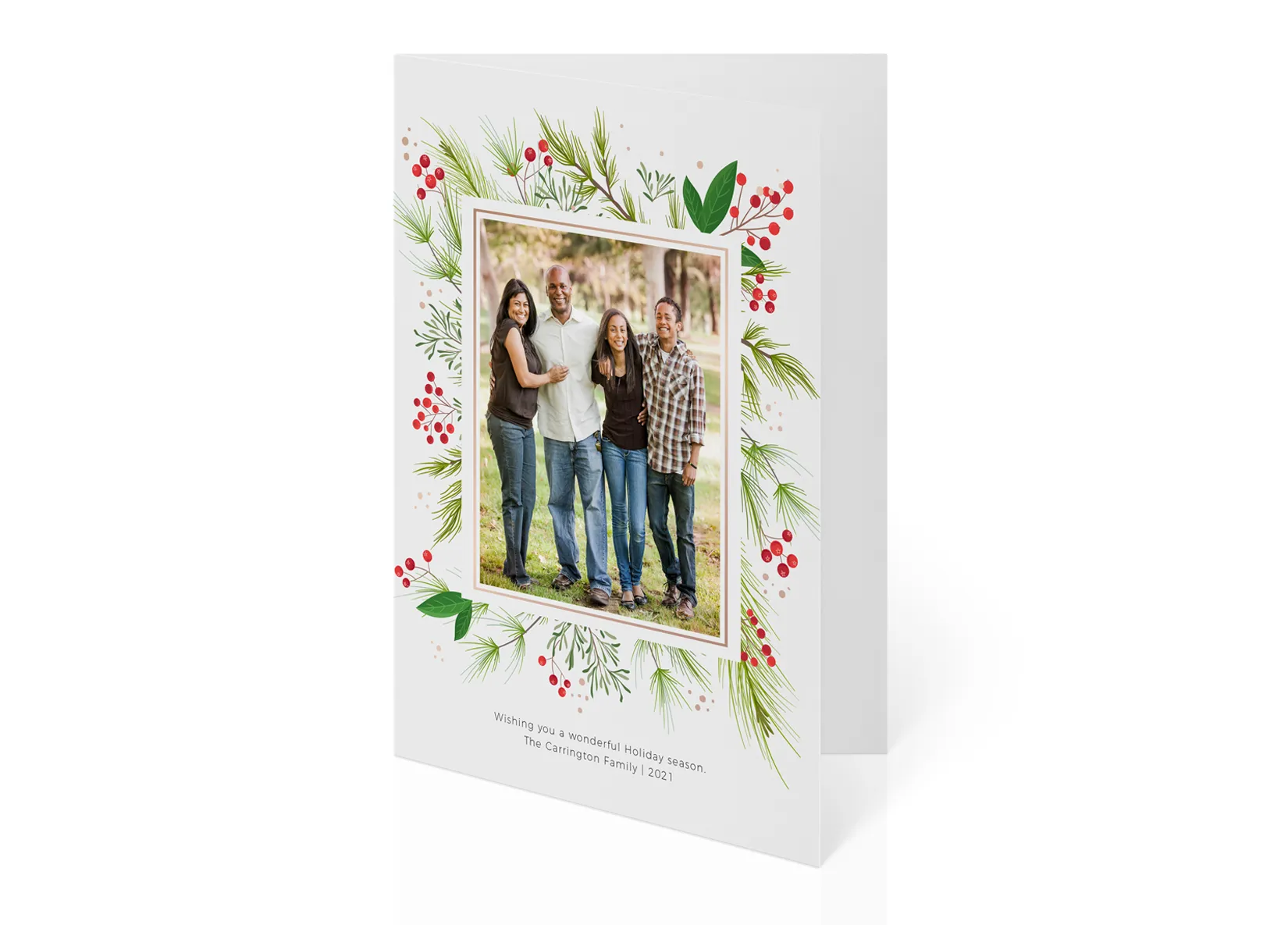 Holiday Photo Note Card - Wonderful Holiday (Print Only)