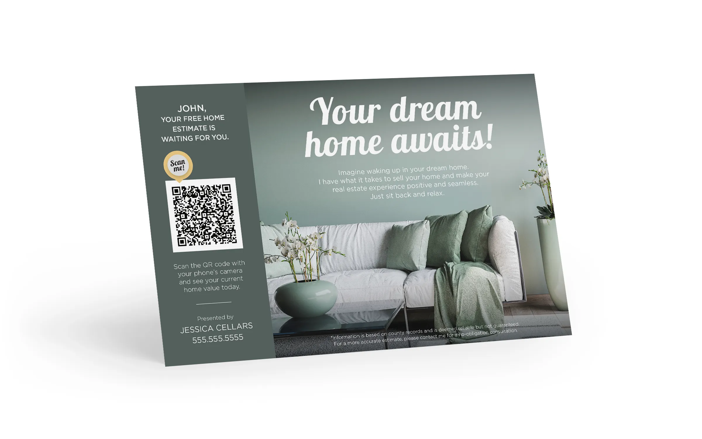 Home Estimate Postcard - QR Code - Dream Home