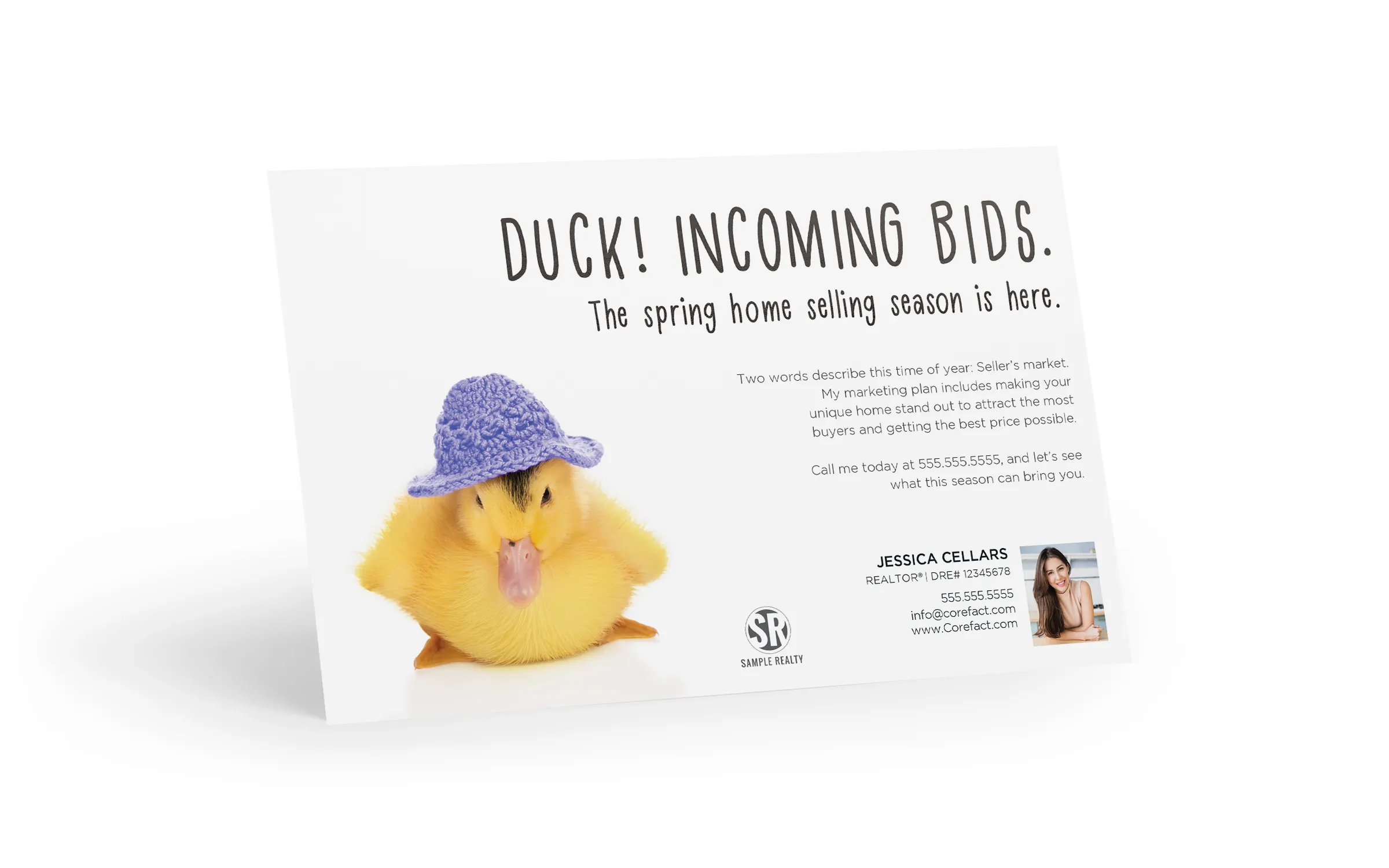 Bright Side Postcard - Spring Duck