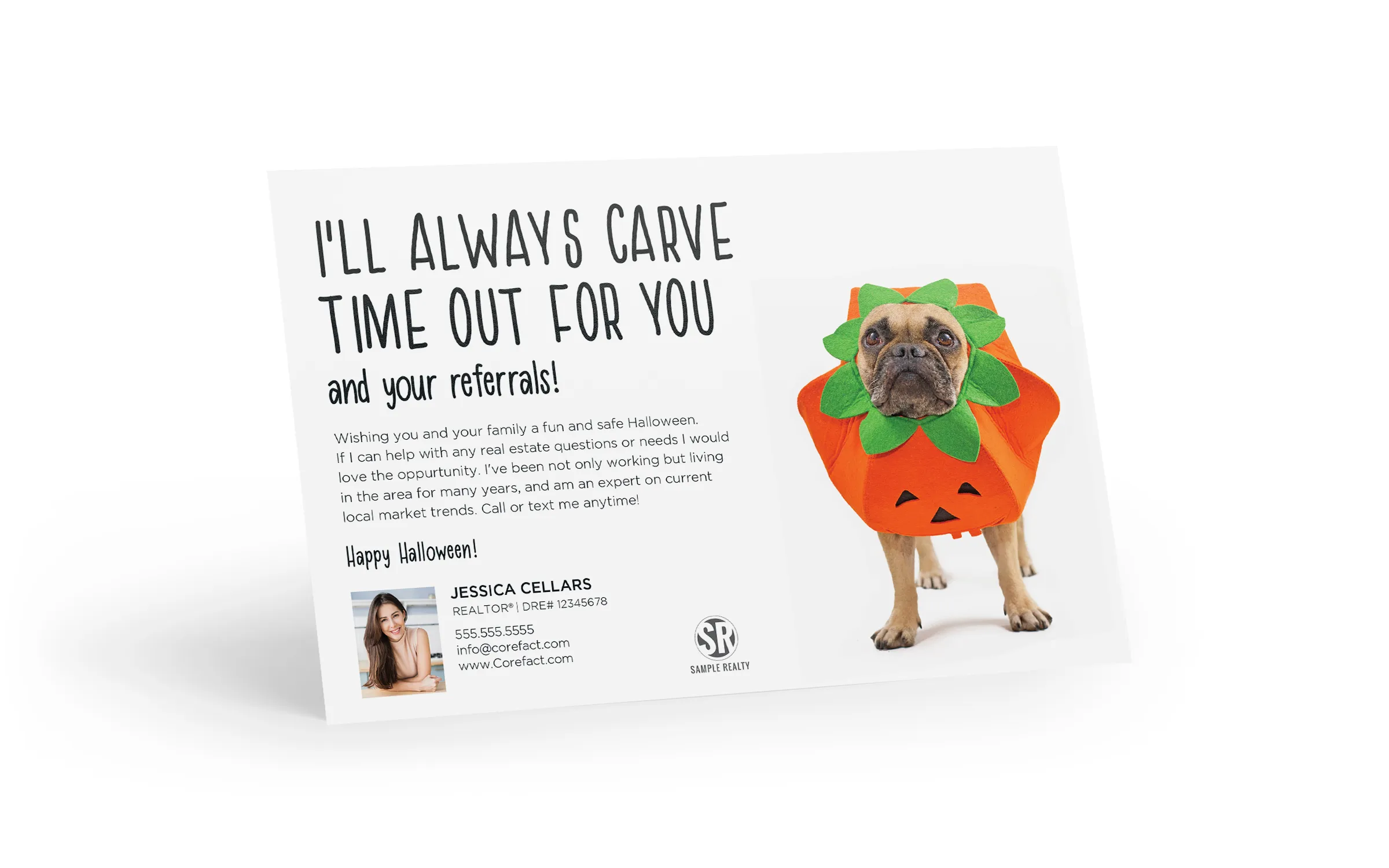 Bright Side Postcard - Halloween - Carve Out Time