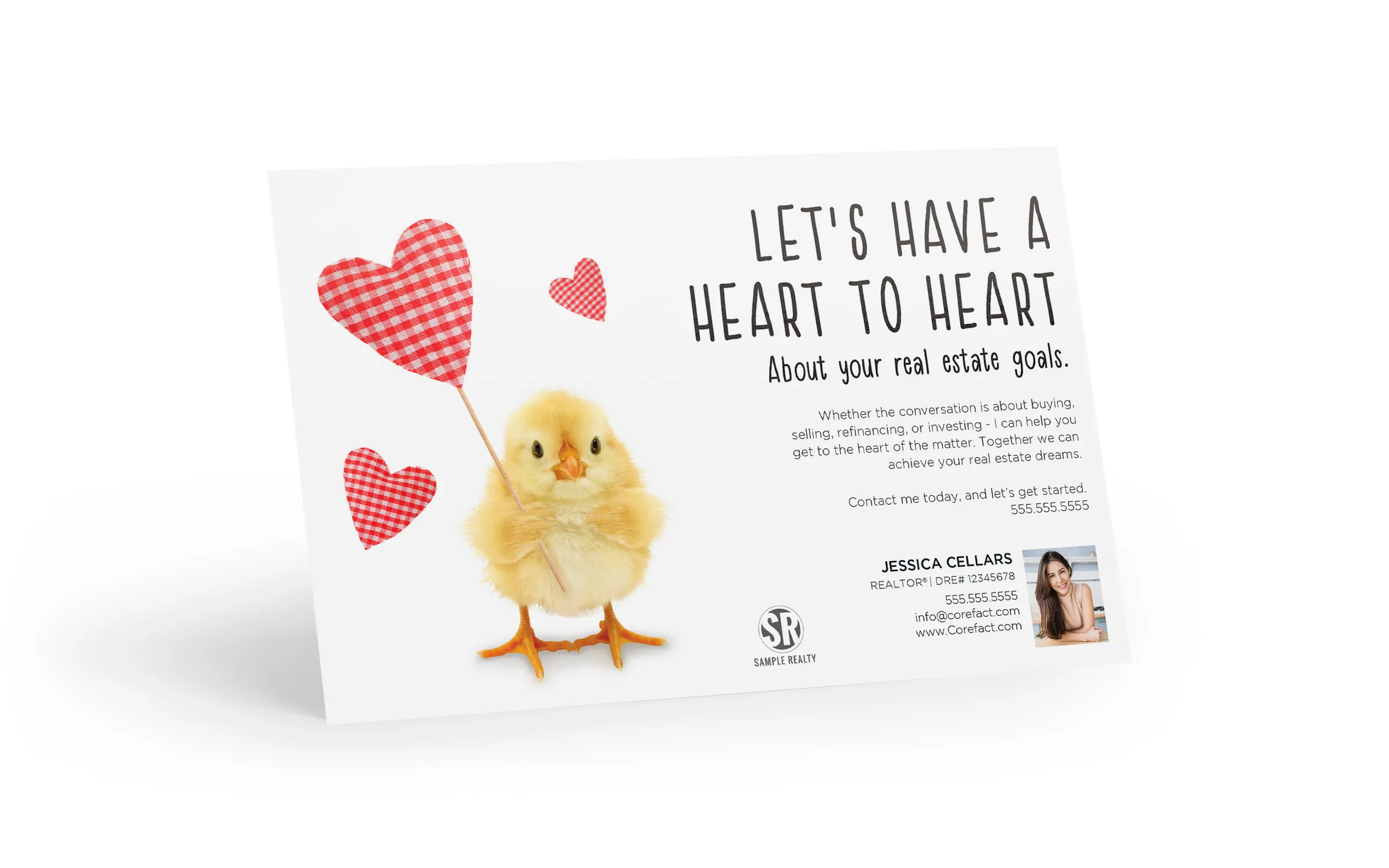 Bright Side Postcard - Valentines Heart To Heart