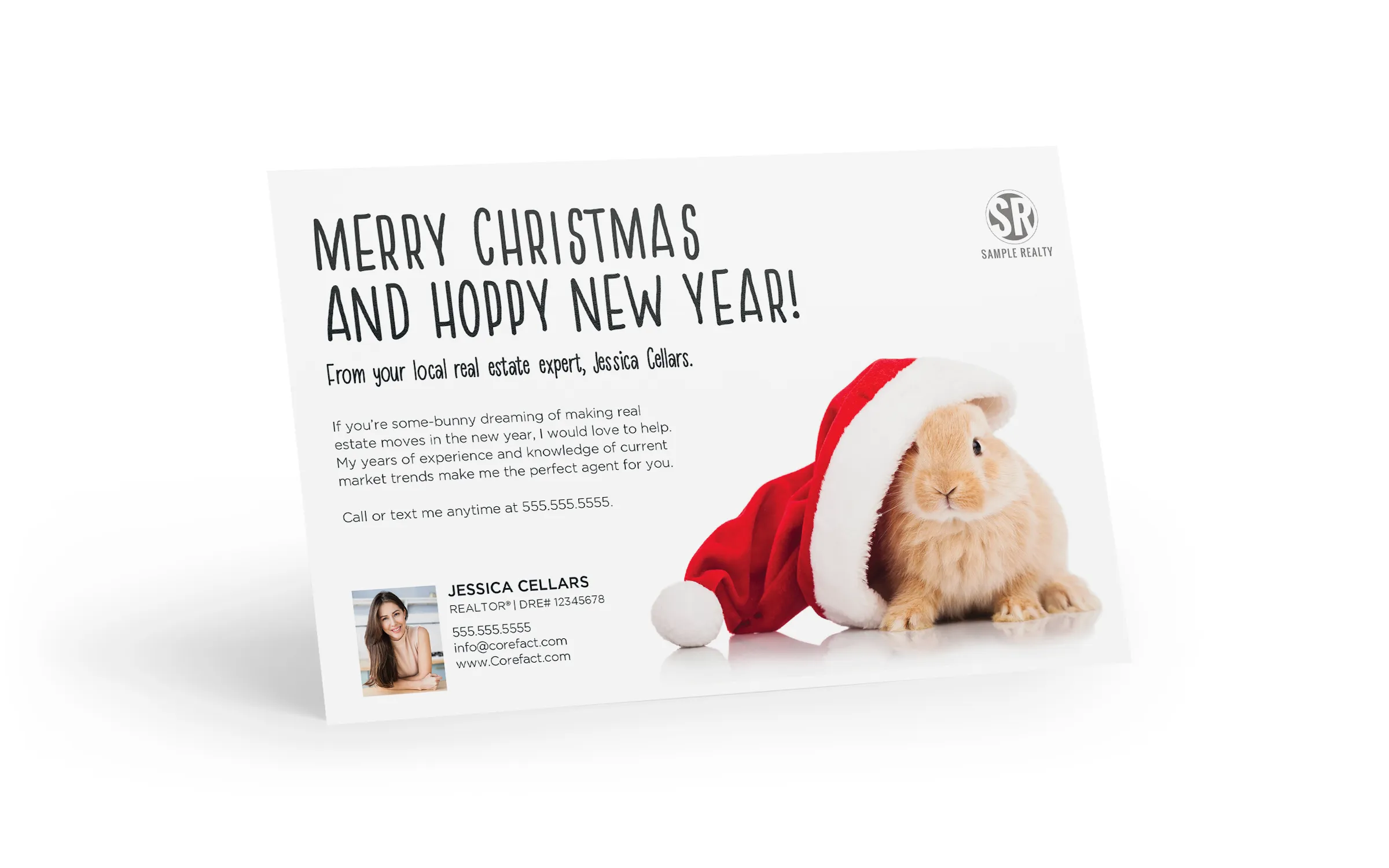 Bright Side Postcard - Christmas/Hoppy New Year