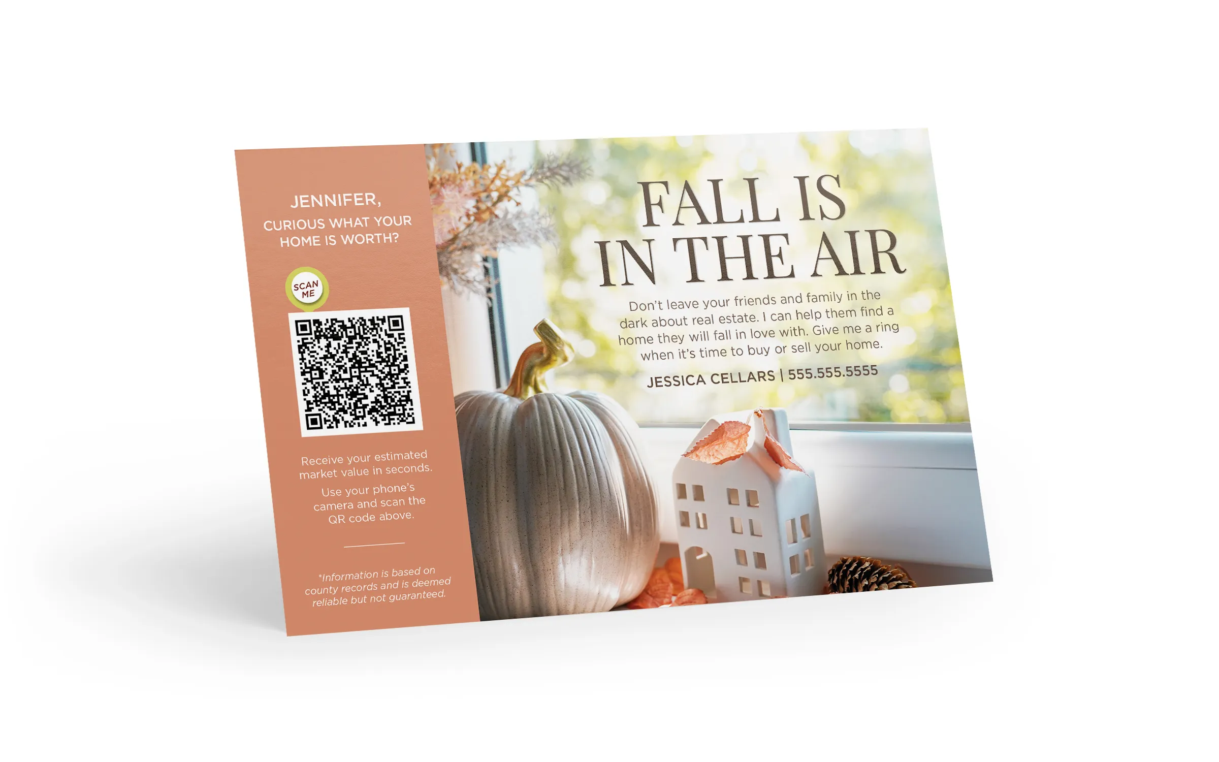 Seasonal Postcard - Home Estimate QR Code - Fall