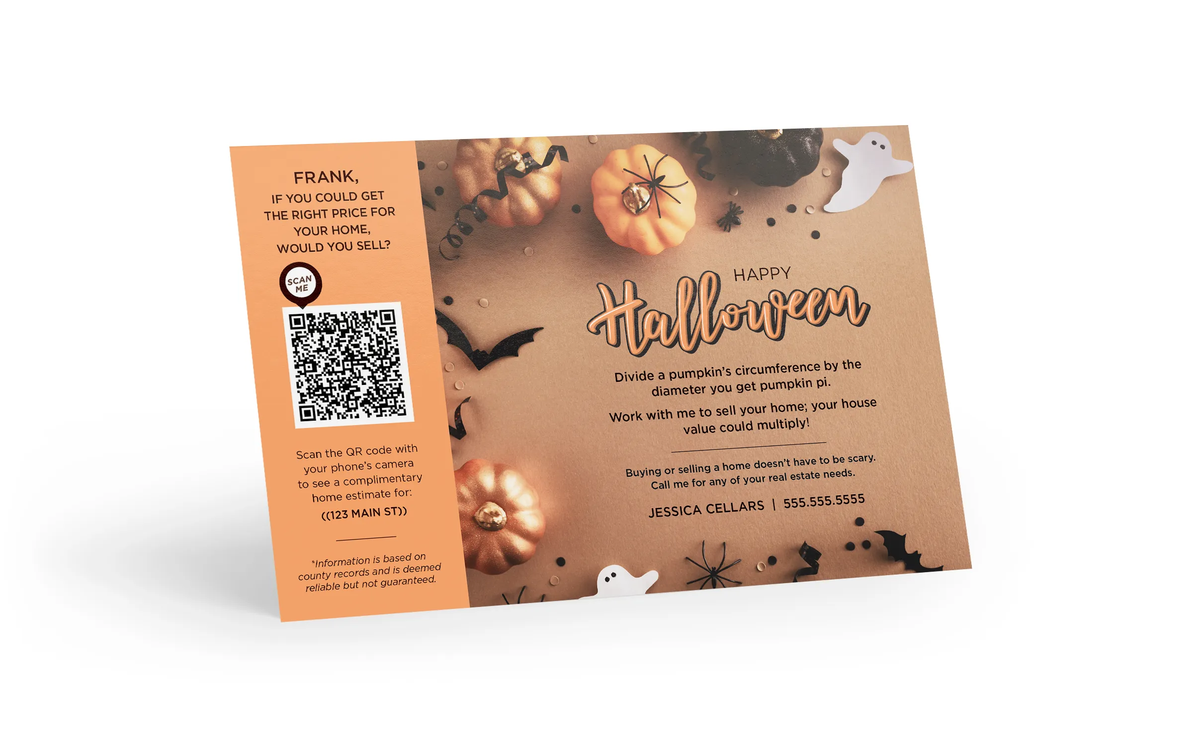 Seasonal Postcard - Home Estimate QR Code - Halloween