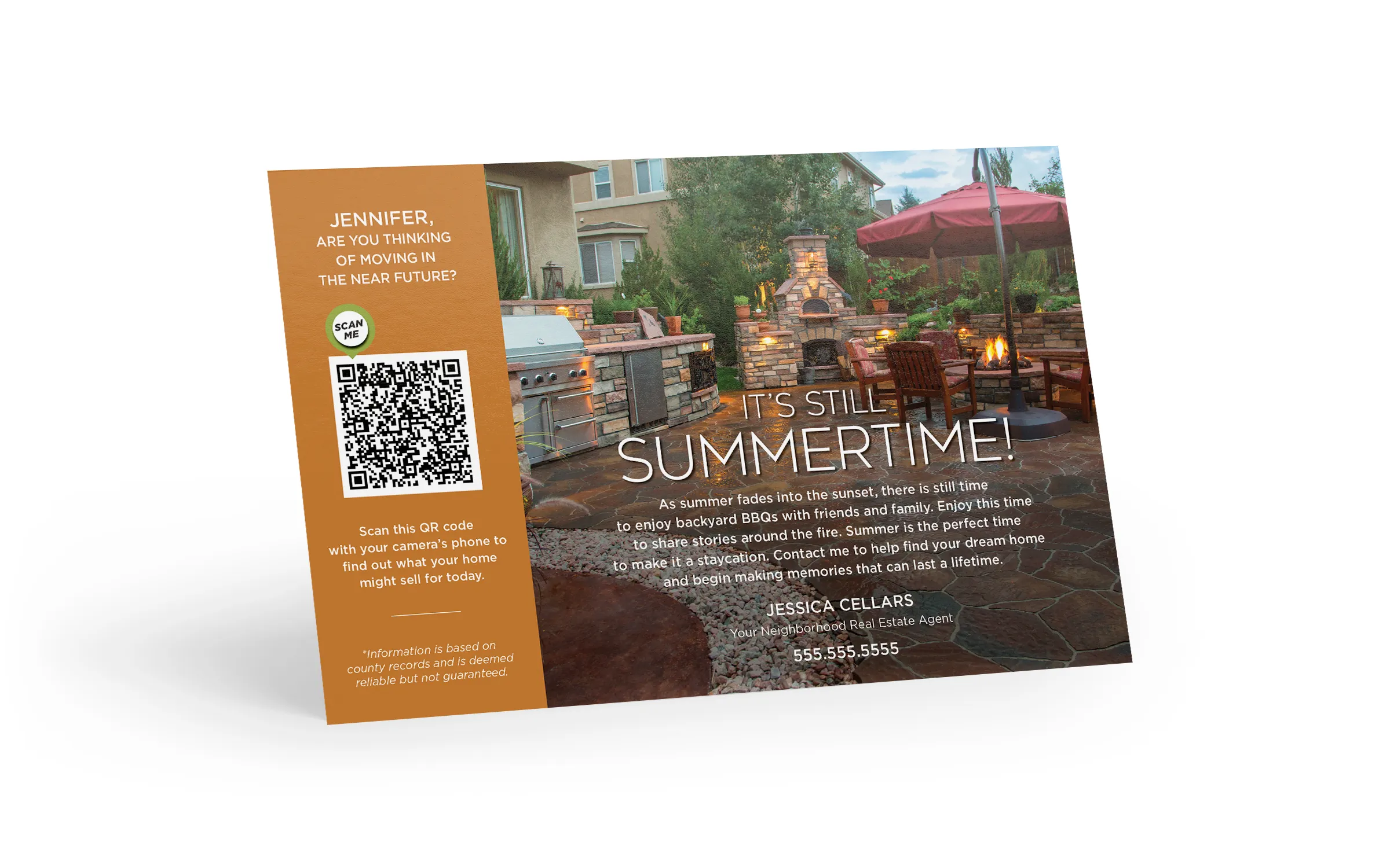 Seasonal Postcard - Home Estimate QR Code - Still Summertime