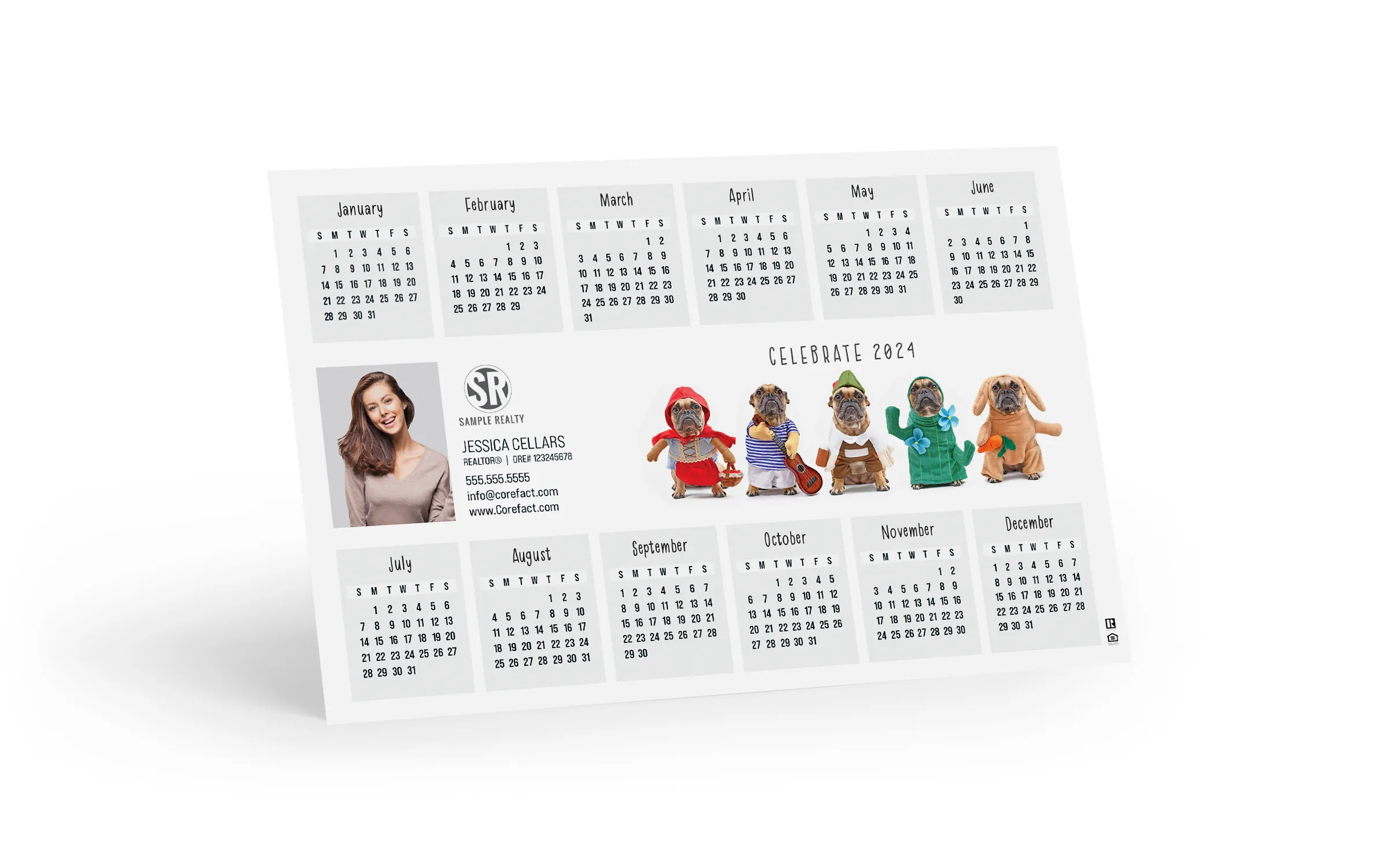  Calendar Magnet 2024 -Bright Side Celebrate (Print Only)