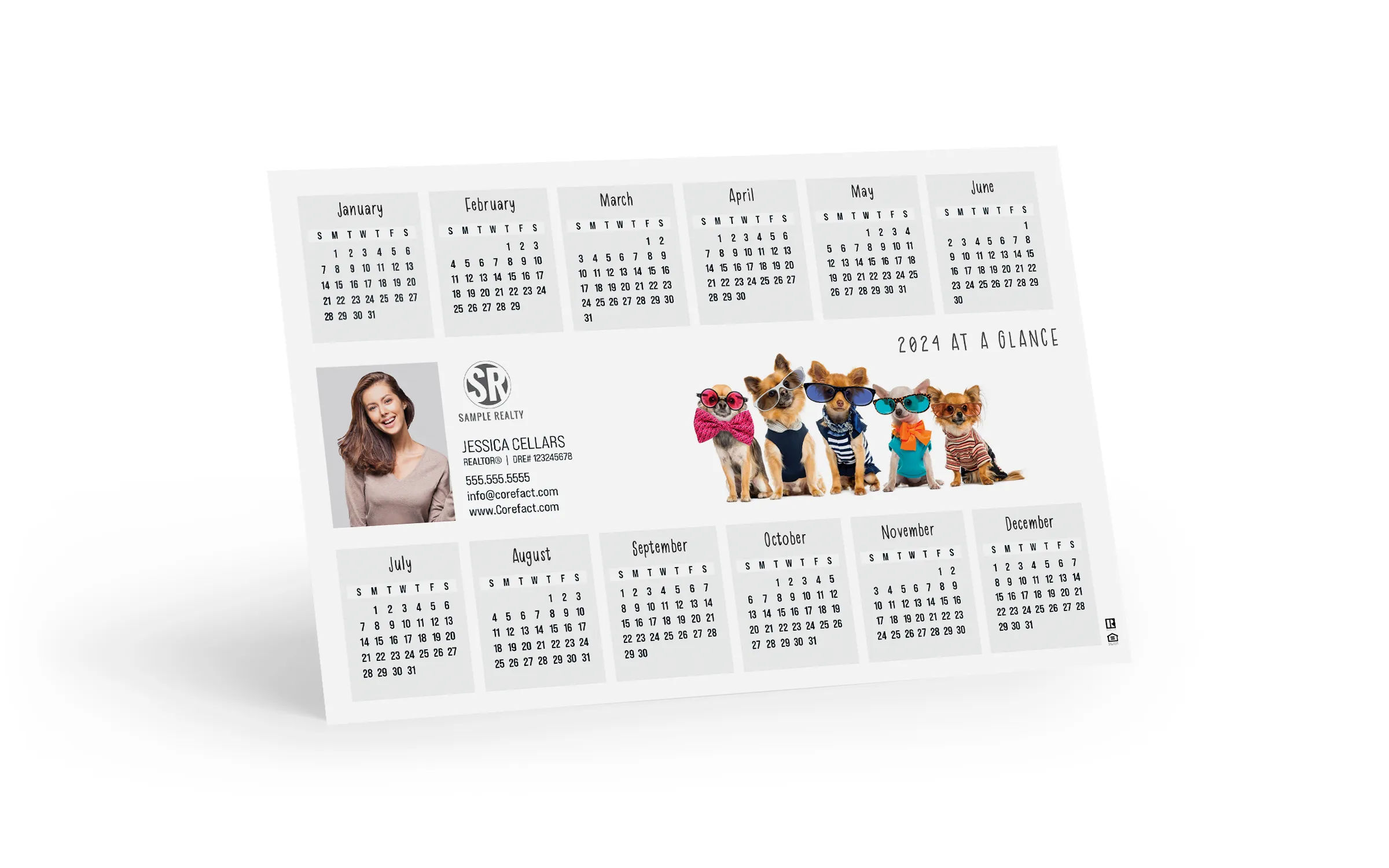  Calendar Magnet 2024 -Bright Side At A Glance (Mailer)