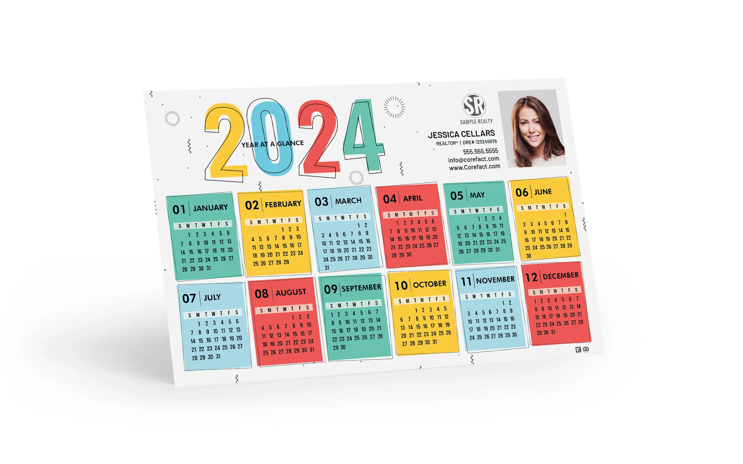 Calendar  Postcard  2024- Color Fun