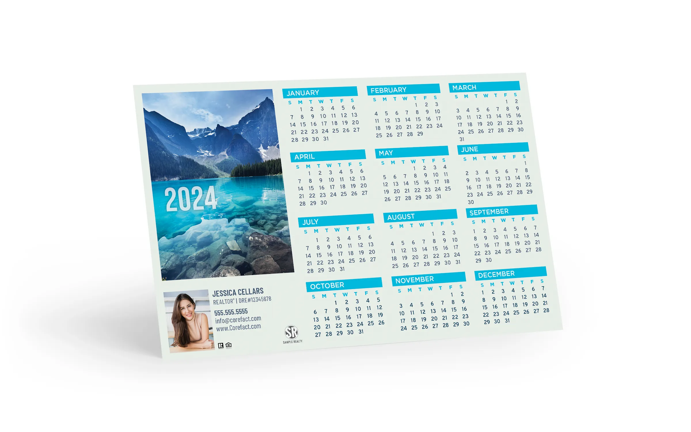  Calendar Magnet 2024 -Mountain Lake (Print Only)
