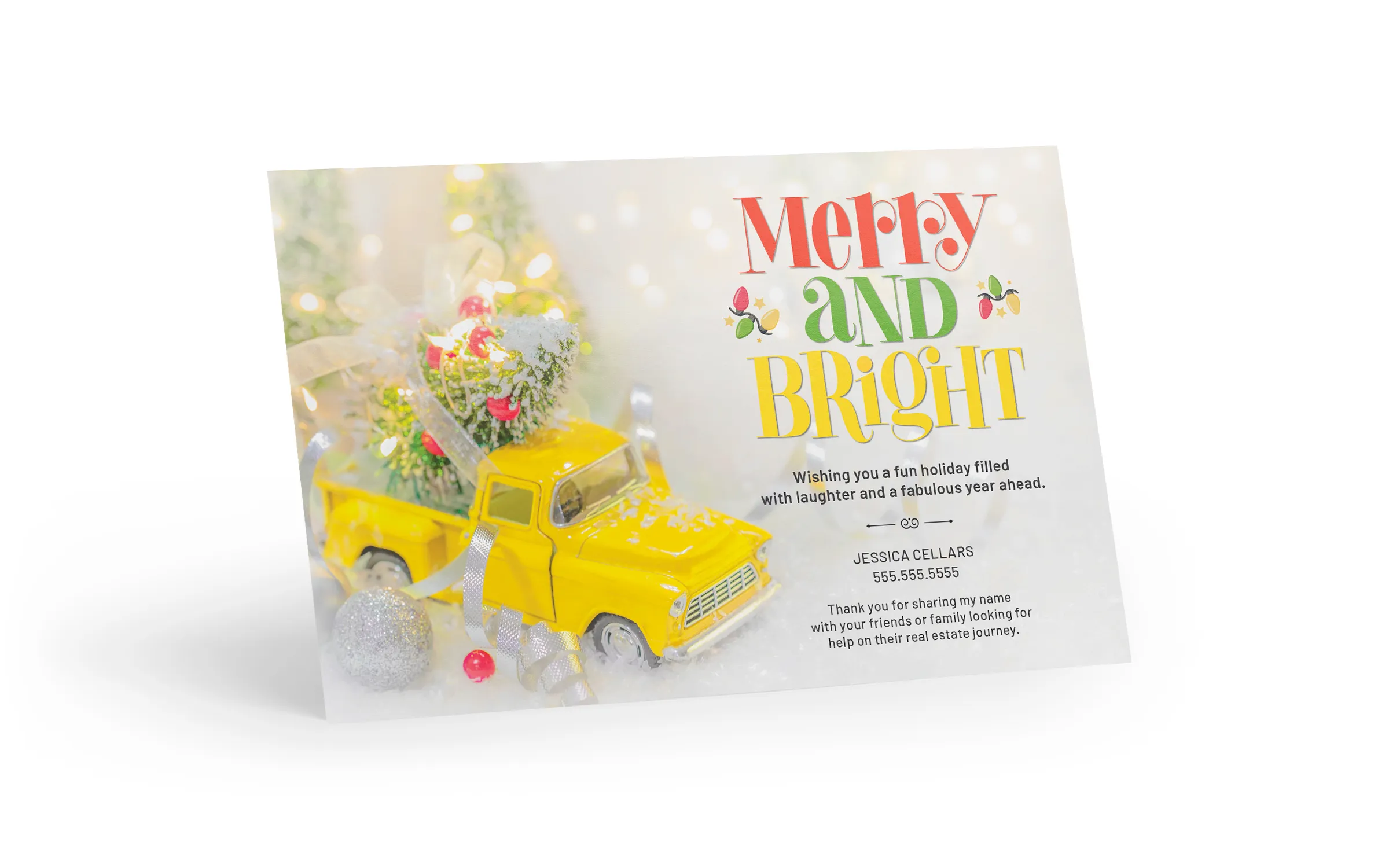Seasonal Postcard -Merry and Bright