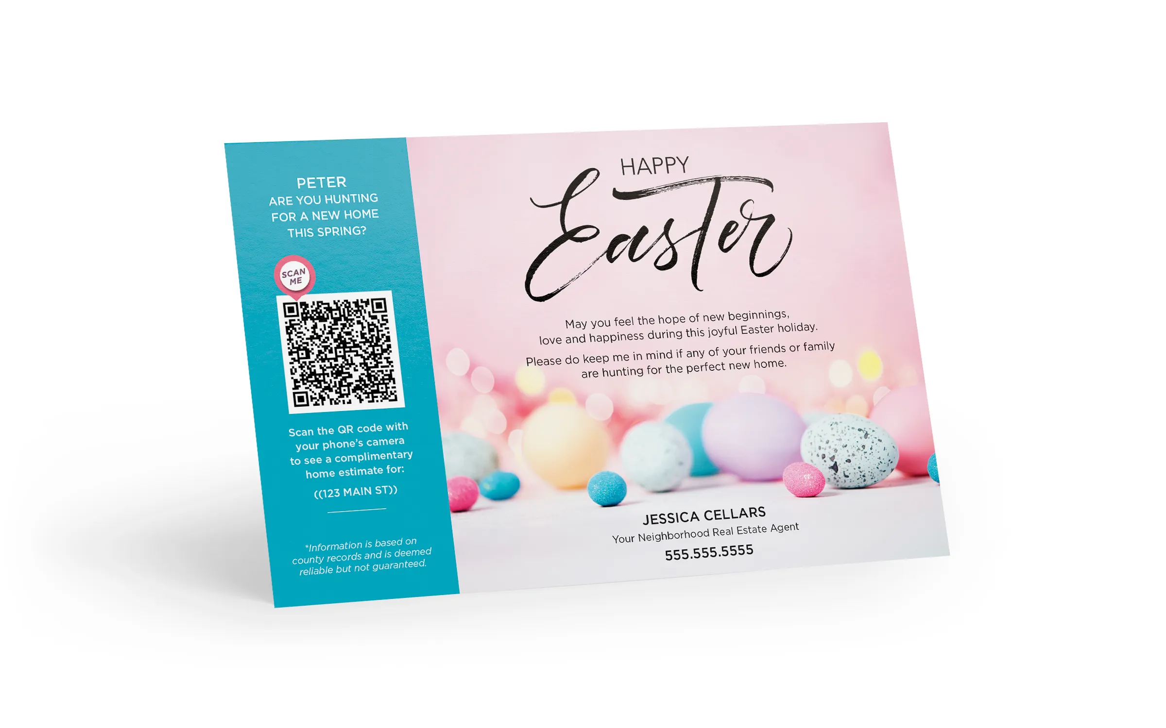 Seasonal Postcard - Home Estimate QR Code - Easter