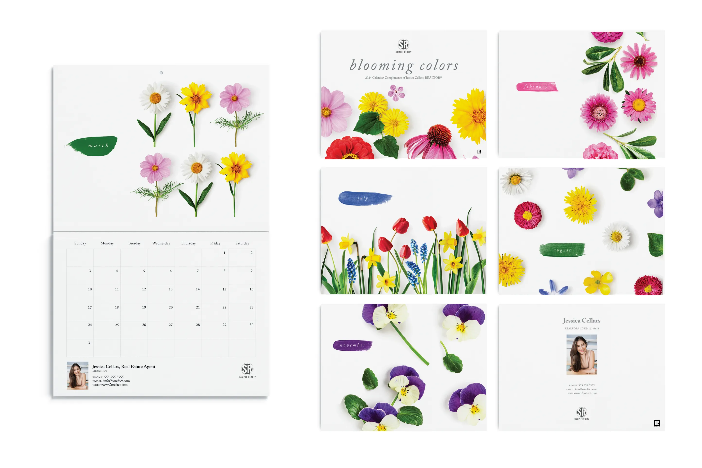 2024 Wall Calendar-Blooming Colors