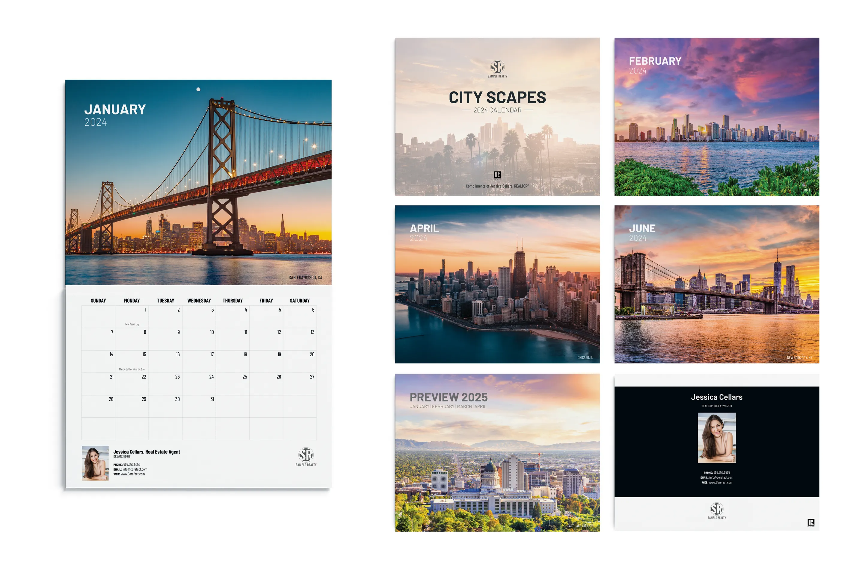 2024 Wall Calendar-City Scapes (Mailer)