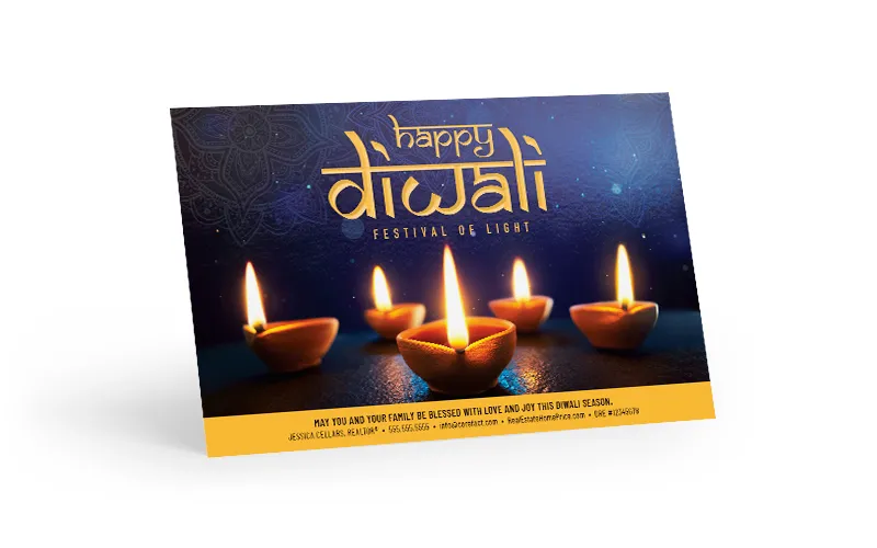 Seasonal Postcard - Happy Diwali Lights