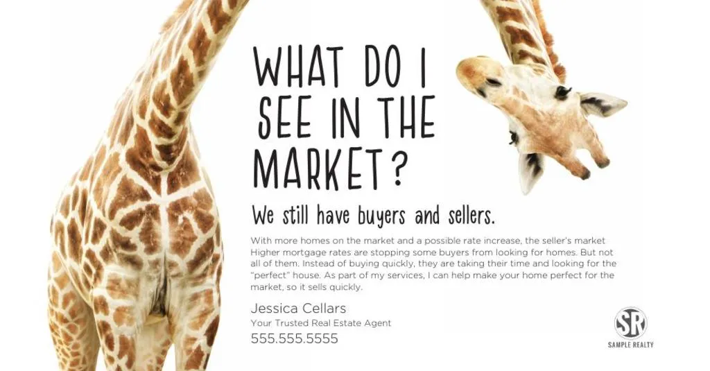 Market Shift Postcard<br>Bright Side - Insightful Giraffe