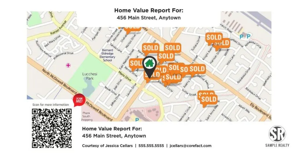Home Estimate Postcard <br >QR Code - Home Value Map