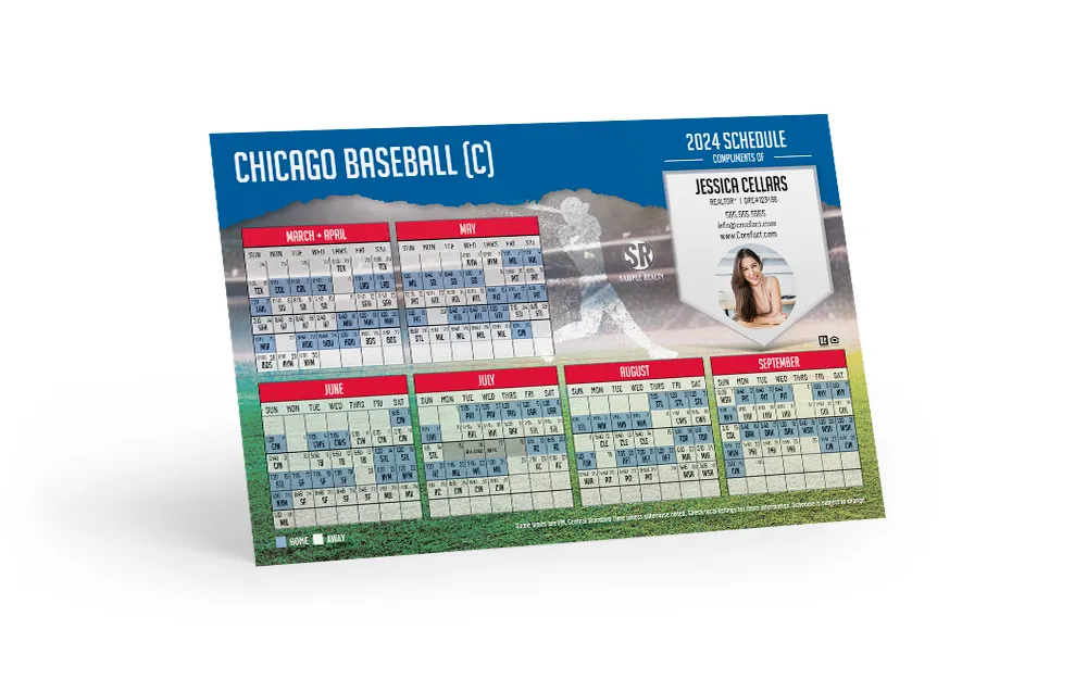 Baseball Schedule Postcard - Chicago C