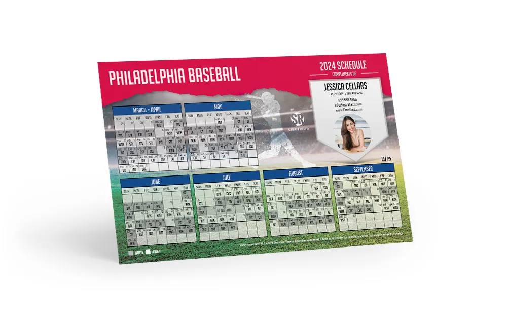 Baseball Schedule Postcard - Philadelphia