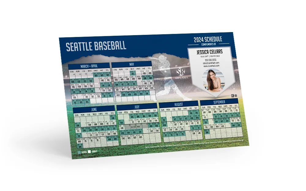 Baseball Schedule Postcard - Seattle