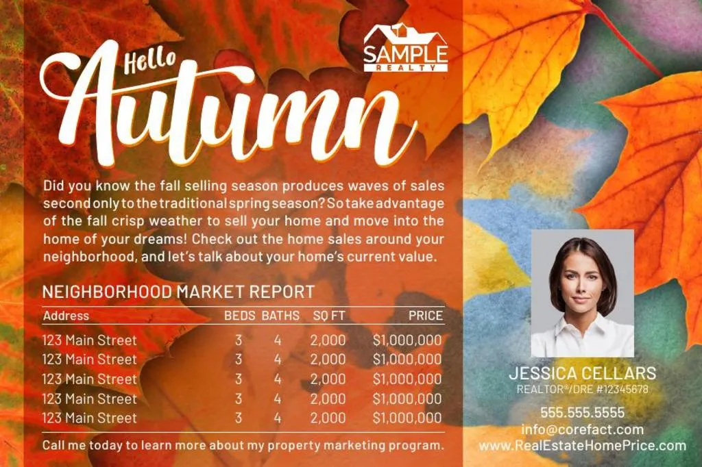 Seasonal Postcard <br> Market Update Fall (Manual)
