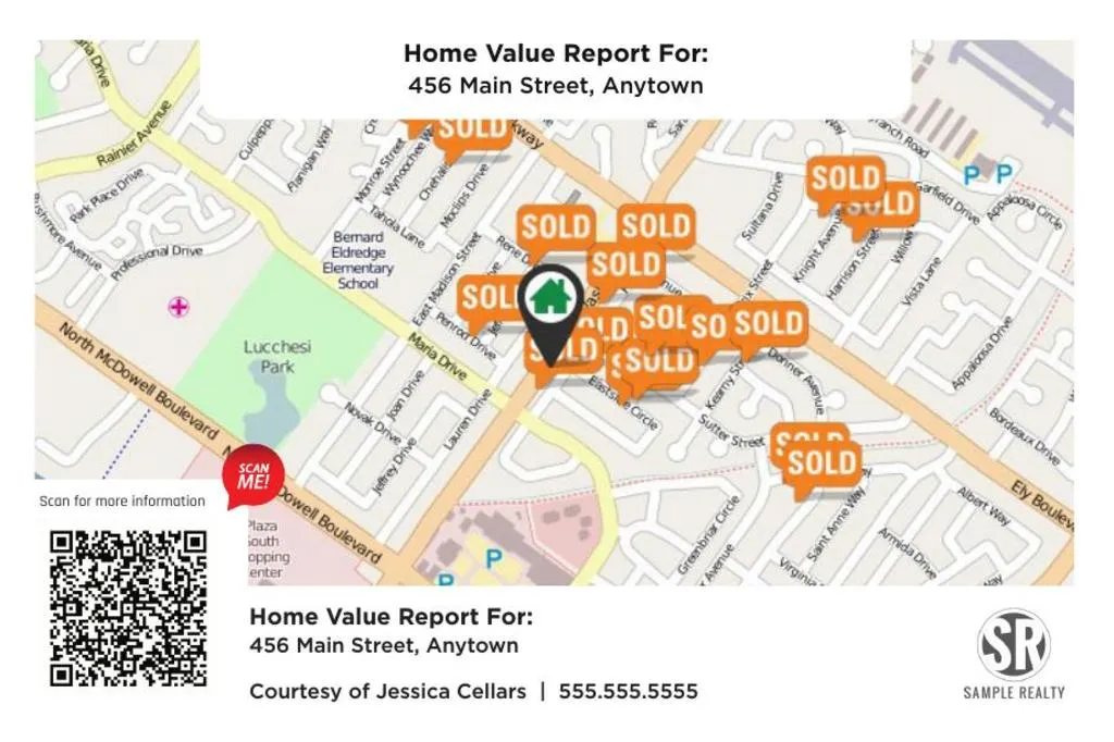 Home Estimate Postcard <br >QR Code - Home Value Map