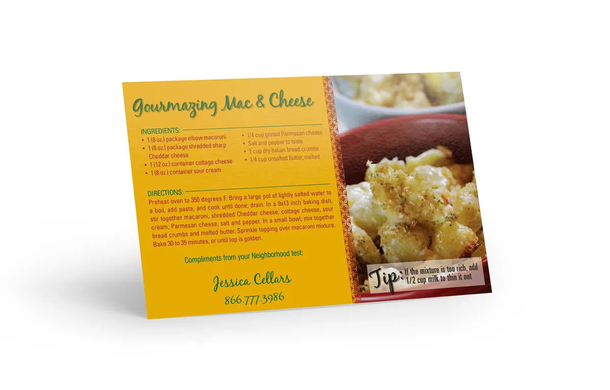 Recipe Postcard - Gourmazing Mac & Cheese