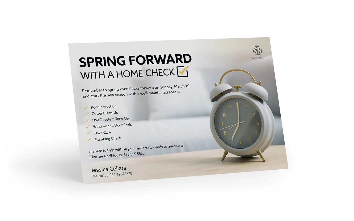 Seasonal Postcard - Spring Forward - Home Check