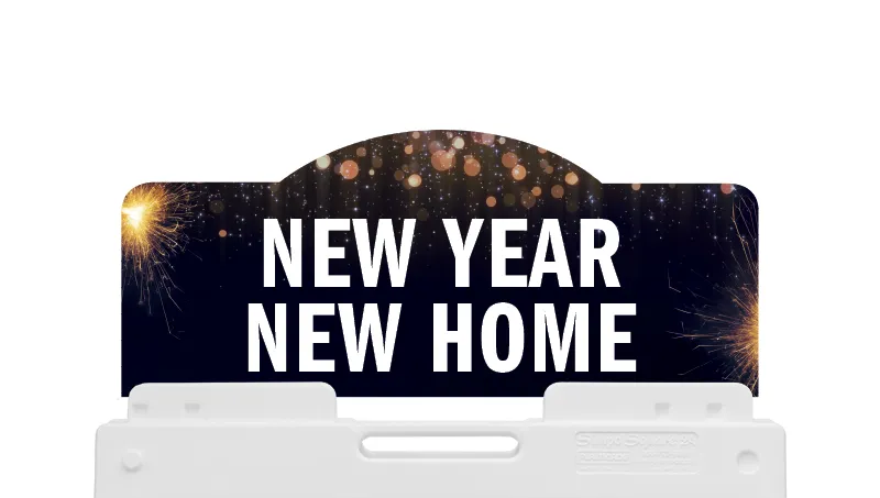 Seasonal Sign Rider - New Year New Home