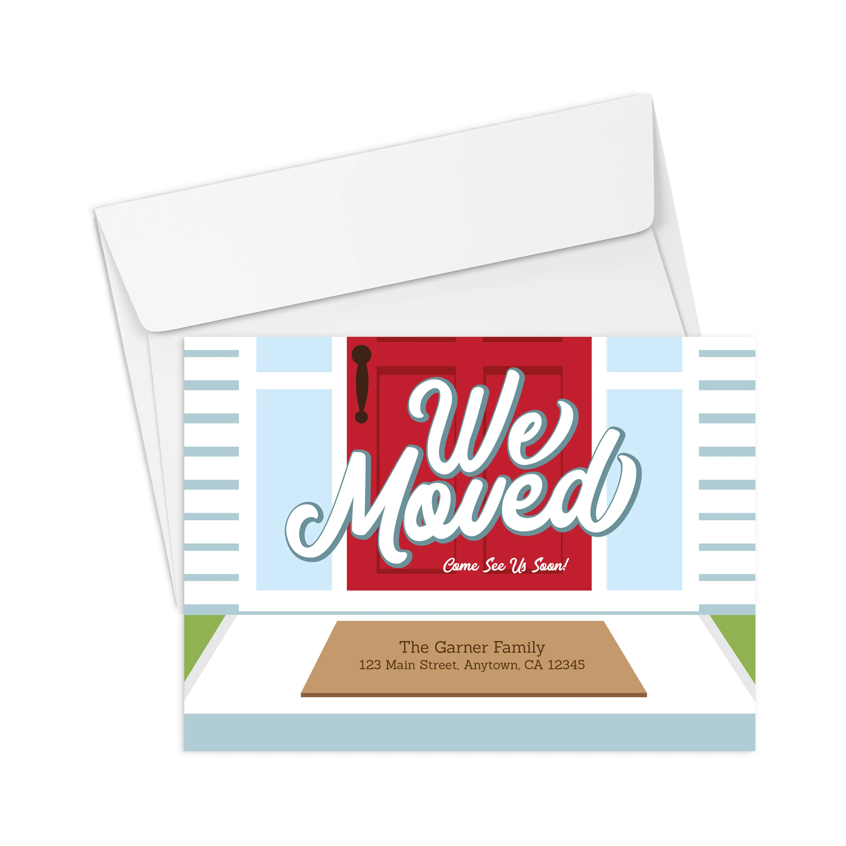 We Moved - Come See Us - Welcome Mat