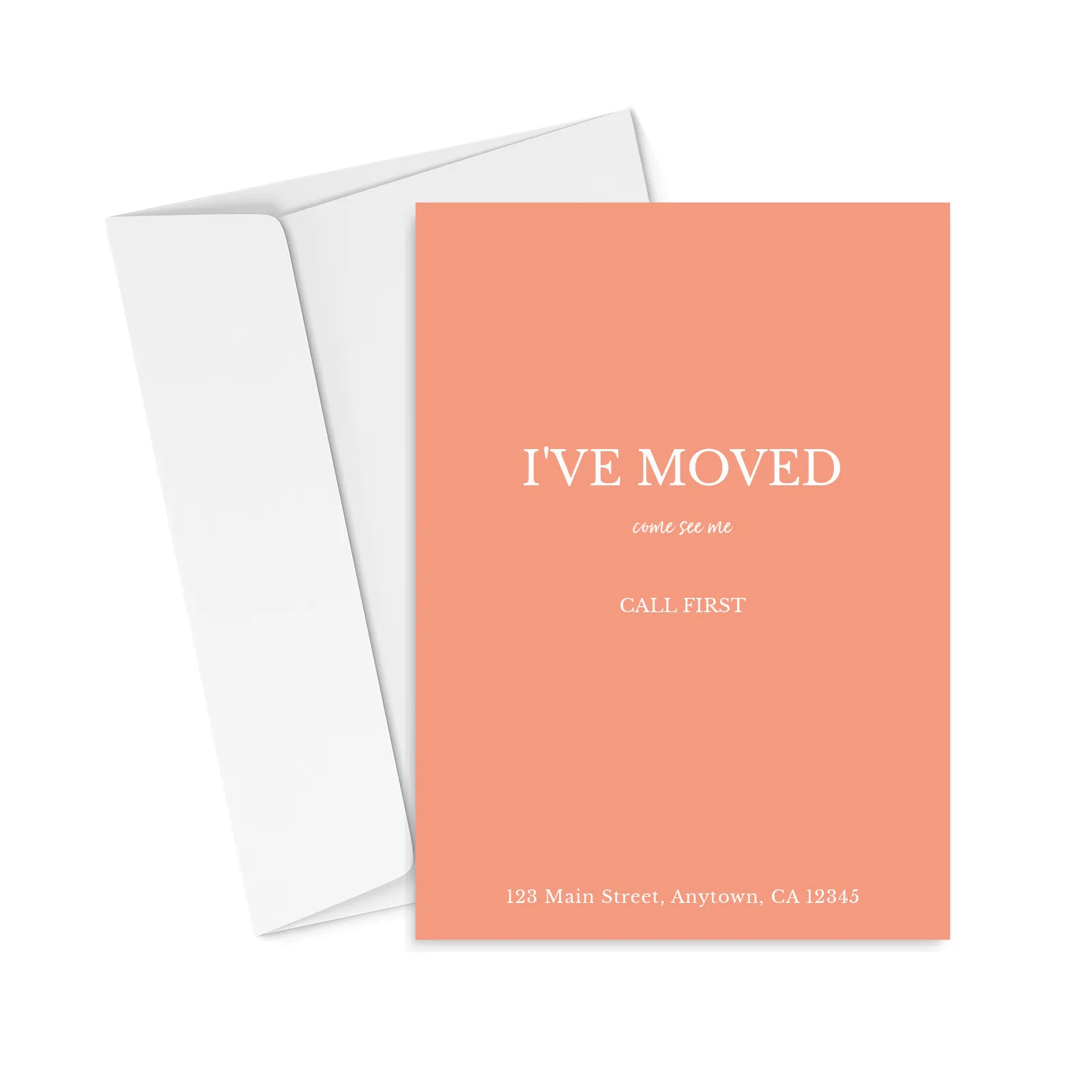 We Moved - Call First - Peach