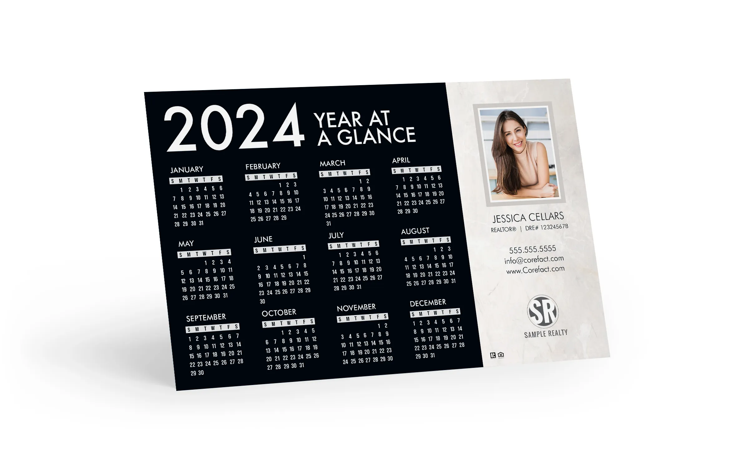  Calendar Magnet 2024 <br> Color Block (Mailer)