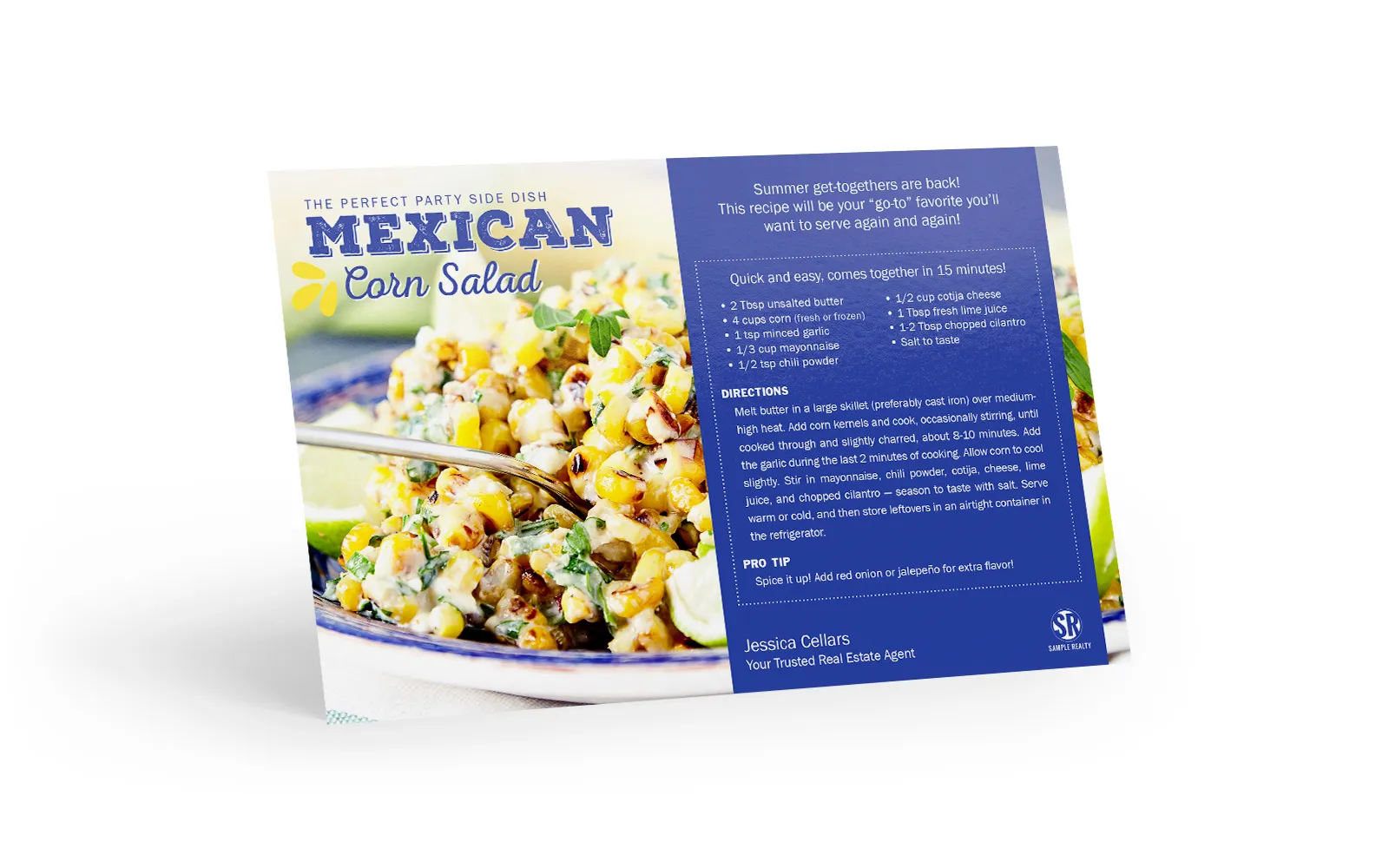 Recipe Postcard <br> Mexican Corn Salad