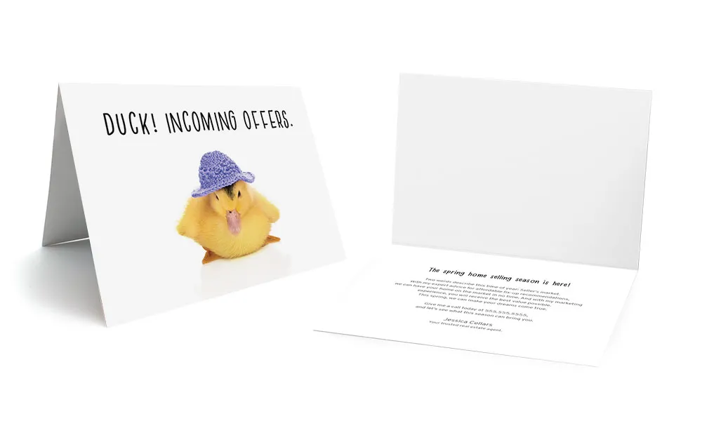 Note Card - Bright Side Spring Duck