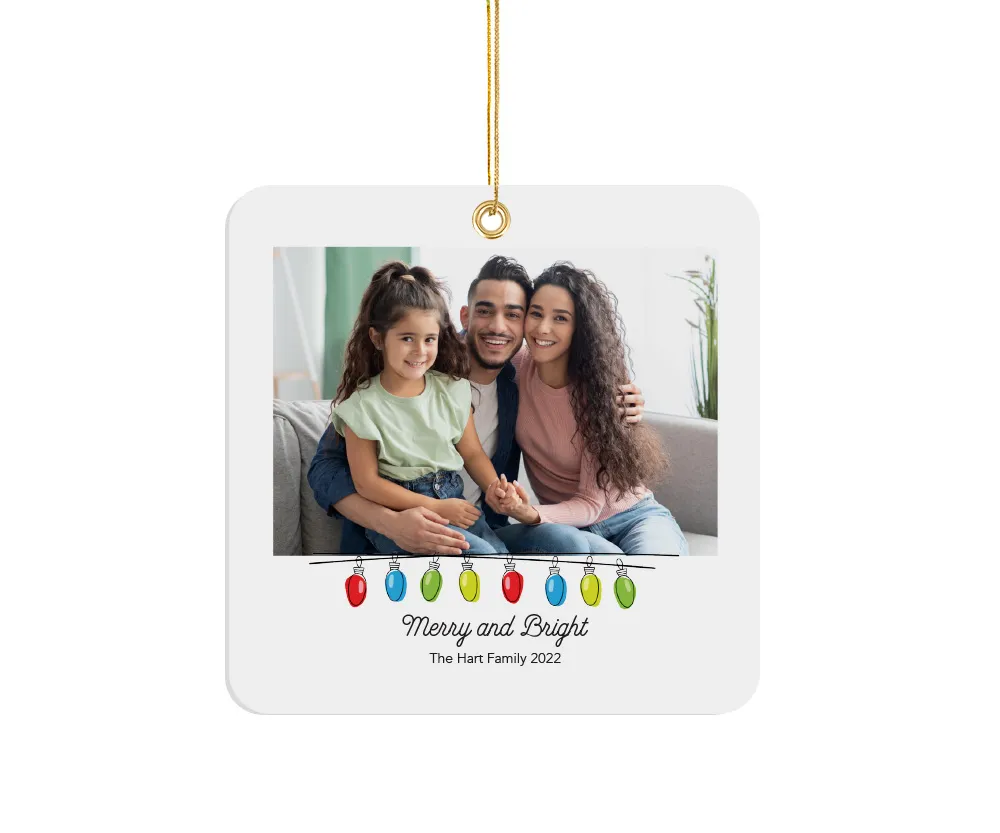 Ornament - Rounded Corners - Merry and Bright
