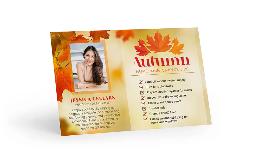 Seasonal Postcard <br> Fall Home Maintenance Tips