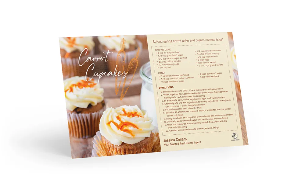 Recipe Postcard <br> Carrot Cupcakes