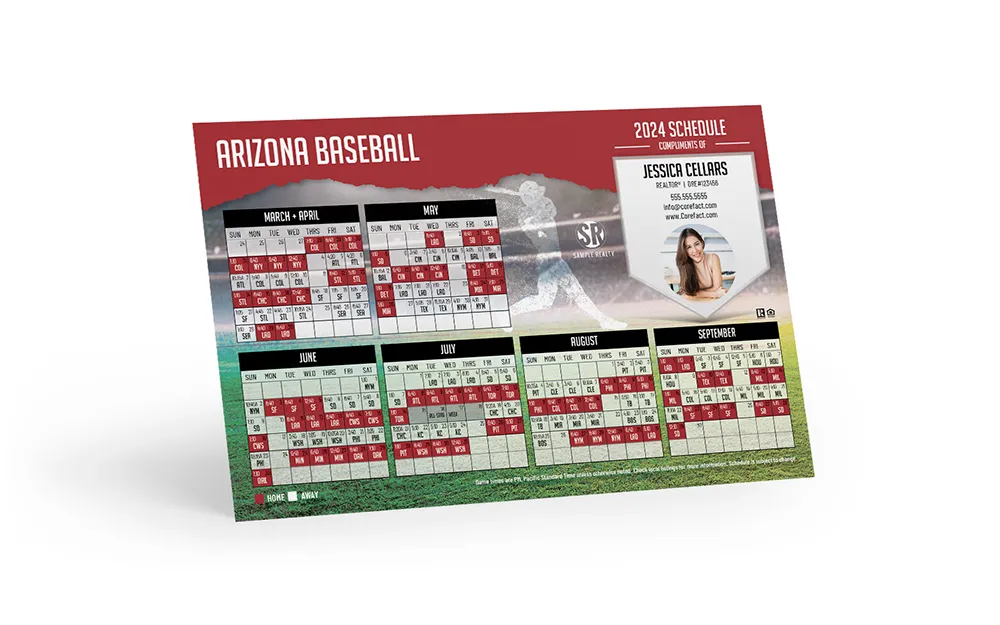 Baseball Schedule Magnet <br> Arizona (Print Only)