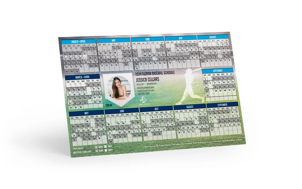 Baseball Schedule Magnet <br> Combo -Florida (Print Only)