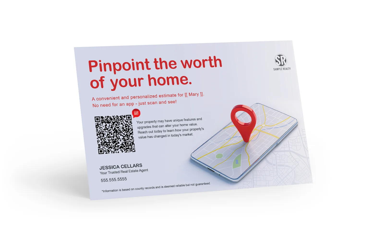 Home Estimate Postcard <br >QR Code - Pinpoint