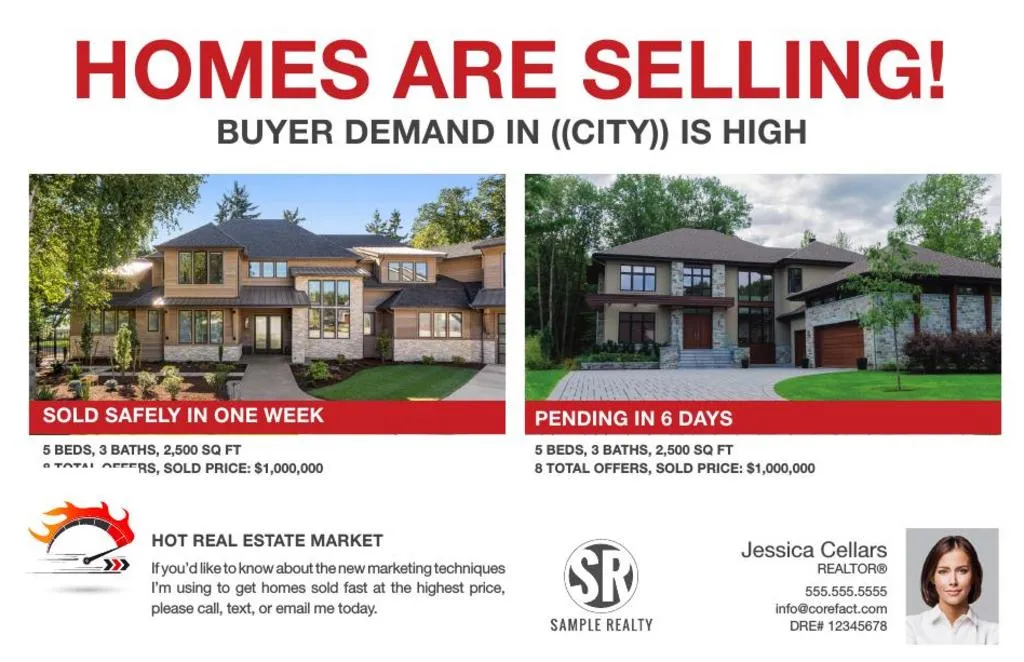  Just Sold Postcard <br> Homes are Selling!