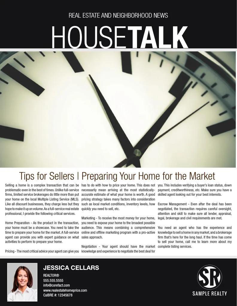 House Talk Newsletter - Trifold - Full/Limit Service(Manual)
