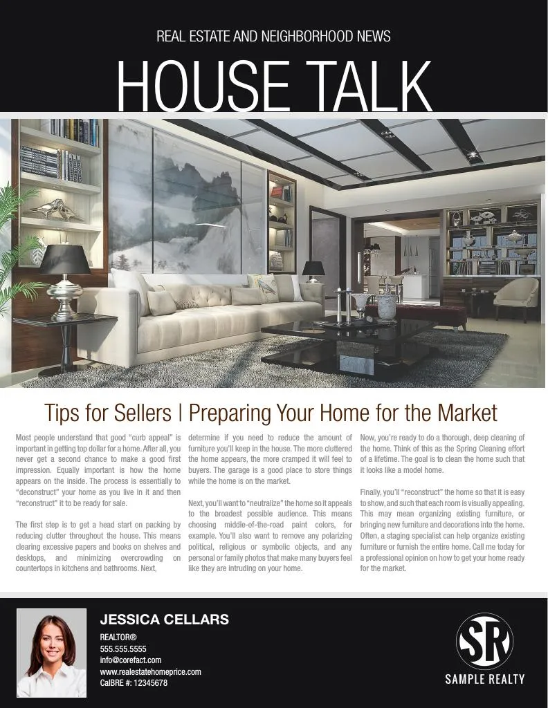 House Talk Newsletter - Trifold - Stage Home (Manual)